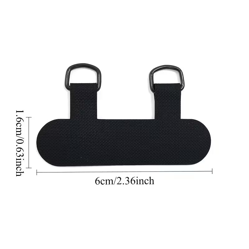 Double  buckle black universal phone lanyard pad
