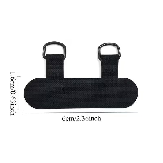 Double  buckle black universal phone lanyard pad