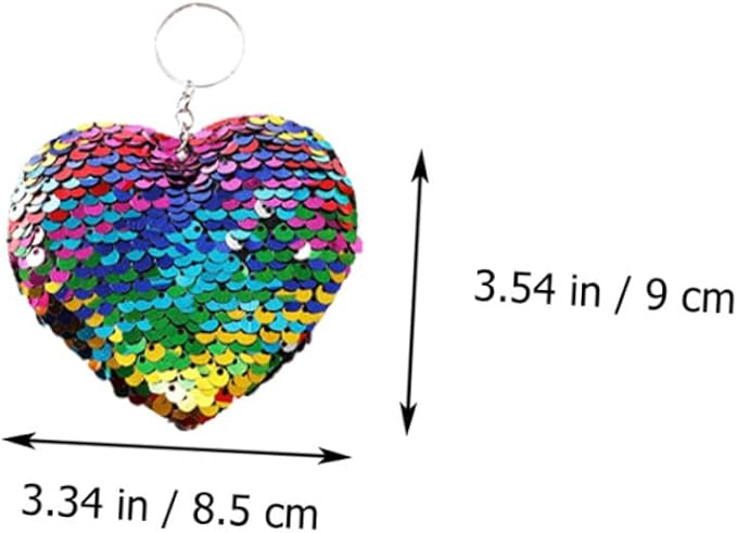 Glitter Heart Key Chain