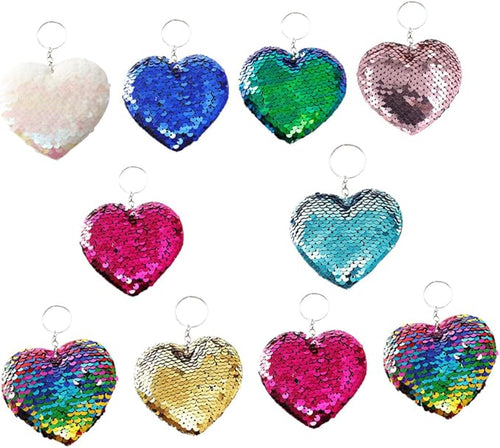 Glitter Heart Key Chain
