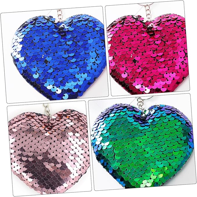 Glitter Heart Key Chain