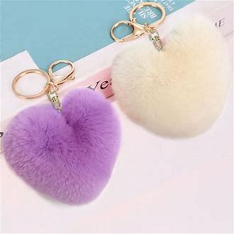 Plush Heart Pom-Pom