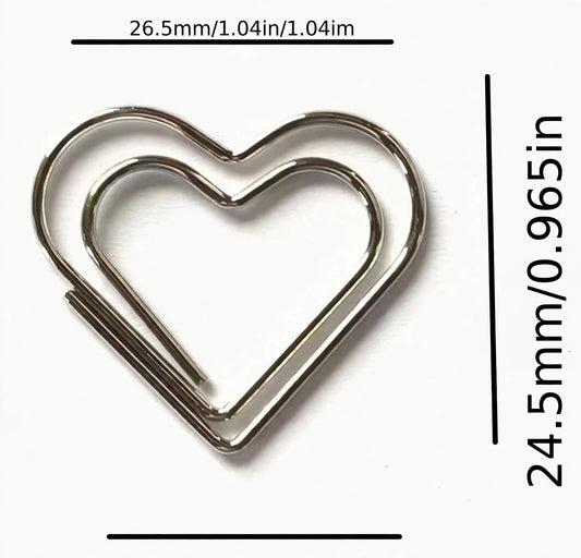 Heart-shaped paper clips