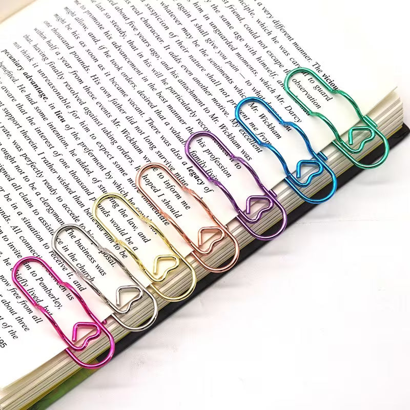 Multi-functional Heart-Shaped Paper Clips: Stainless Steel, Pen Holder