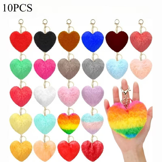 Plush Heart Pom-Pom