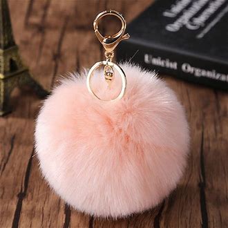 Jumbo Plush Faux Rabbit Pom-Pom