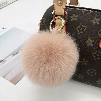 Jumbo Plush Faux Rabbit Pom-Pom