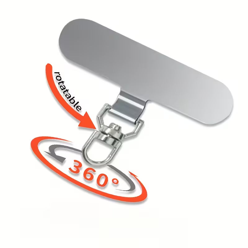 Rotating Stainless Steel Phone Lanyard Connector with Durable Metal Buckle /Safety Wrist Strap Hook