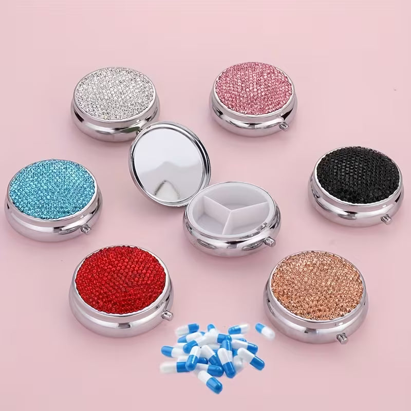 Compact Bling Pill Organizer